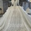v neck wedding dress with sleeves-1102-001