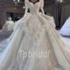 ball gown long sleeve wedding dress 1107-001