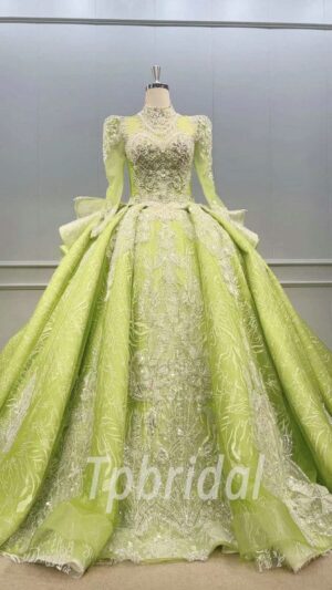 lime green wedding dress 1109-001