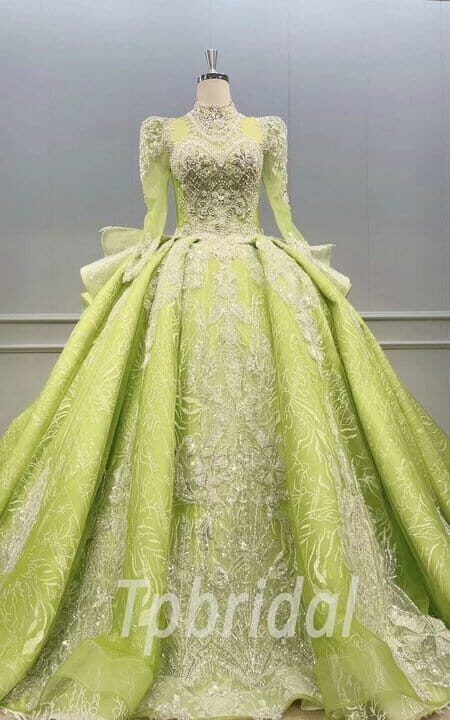 lime green wedding dress 1109-001