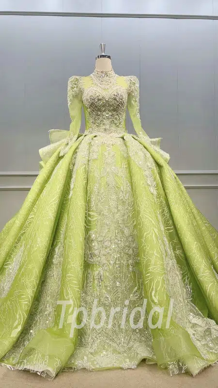 lime green wedding dress 1109-001