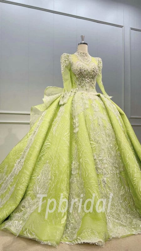 Light Green Light Green Tail Gown by ZAYAH for rent online | FLYROBE