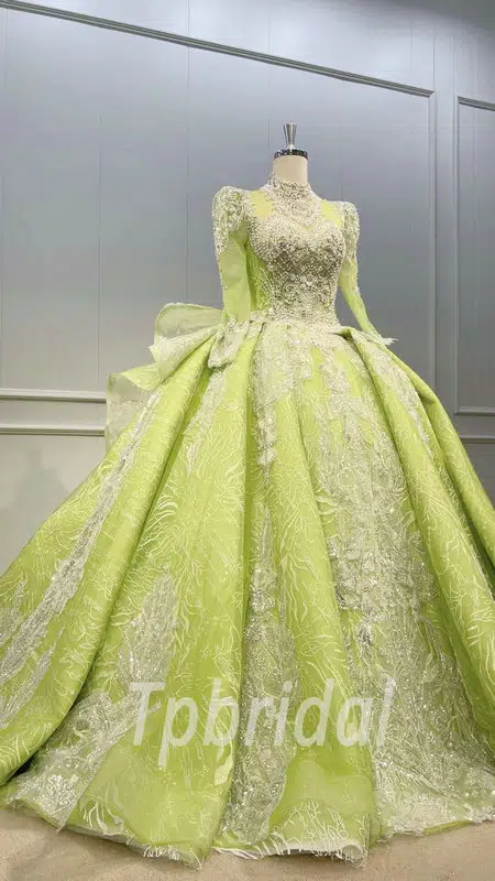 lime green wedding dress 1109-002