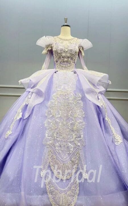long sleeve quinceanera dress 1110-001
