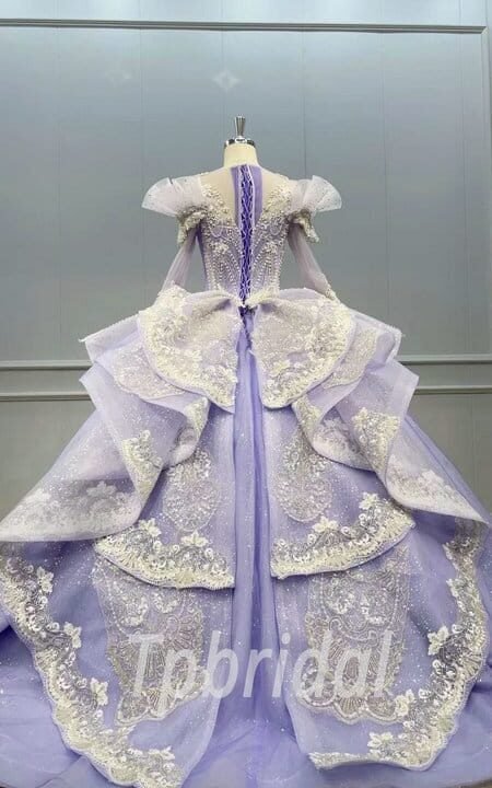 long sleeve quinceanera dress 1110-002