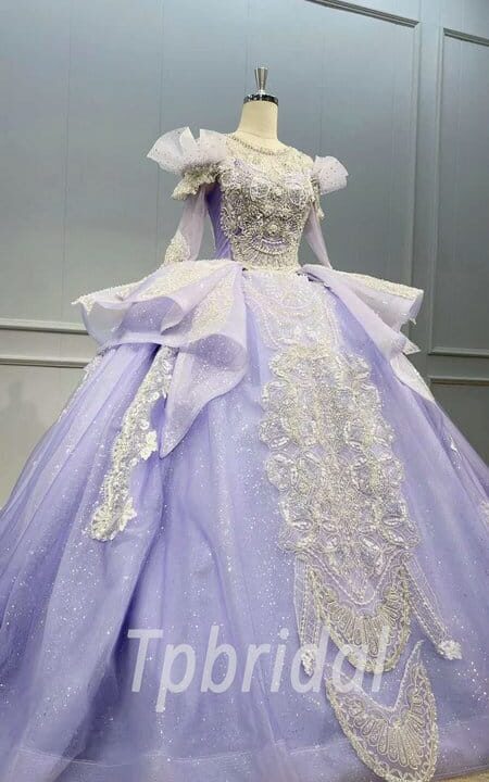 long sleeve quinceanera dress 1110-003