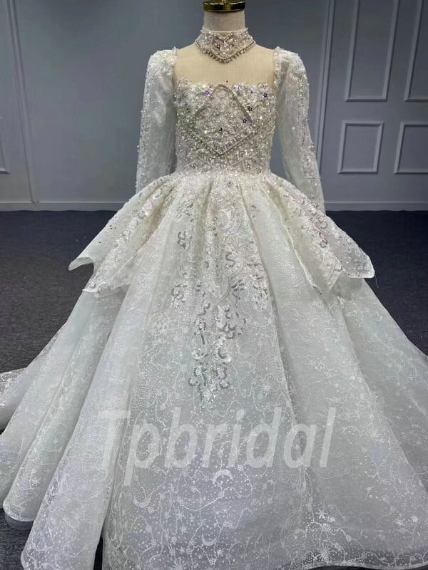 flower girl dresses long sleeve 1115-001