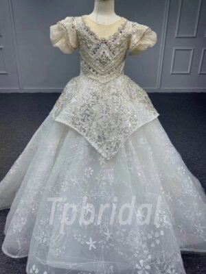 flower girl dresses white 1114-001