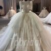 high neck wedding dress 1119-002