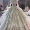 high neck wedding dress long sleeve 1122-003