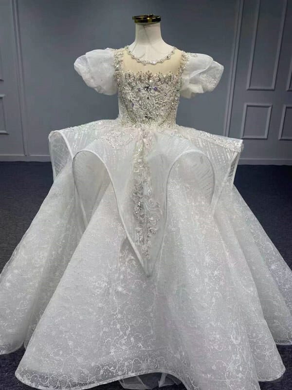 lace flower girl dress1120-001