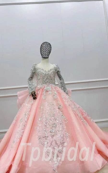 girls pink party dress 1128-001