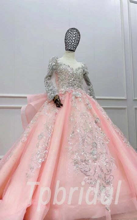 girls pink party dress 1128-002