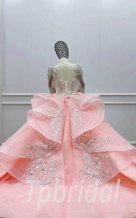 girls pink party dress 1128-003