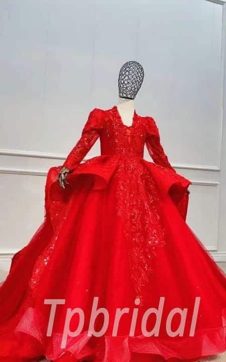 girls red party dress 1129-002