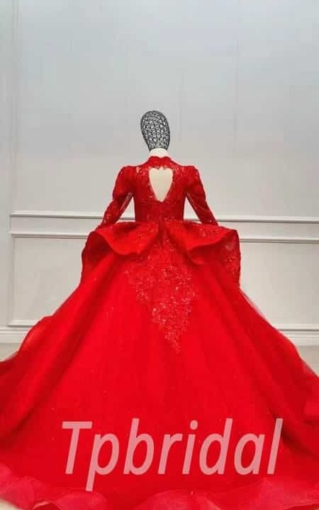 girls red party dress 1129-004