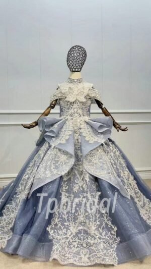 grey flower girl dresses 1131-001