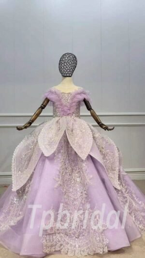 lavender flower girl dress 1127-001