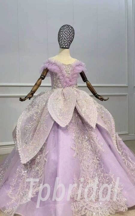lavender flower girl dress 1127-002