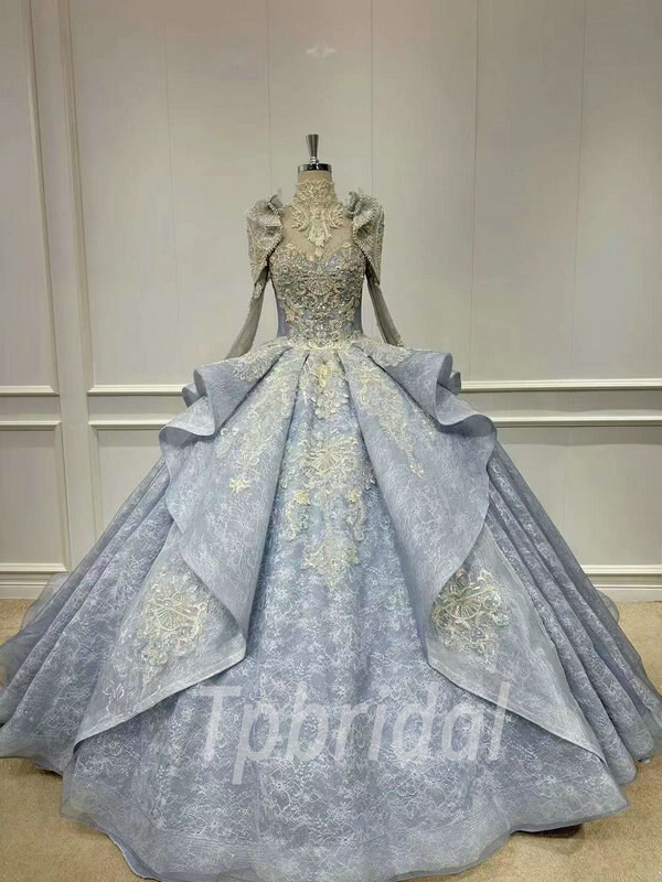 grey wedding dress 1139-001