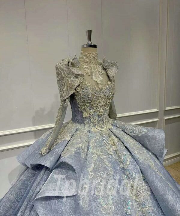 grey wedding dress 1139-002