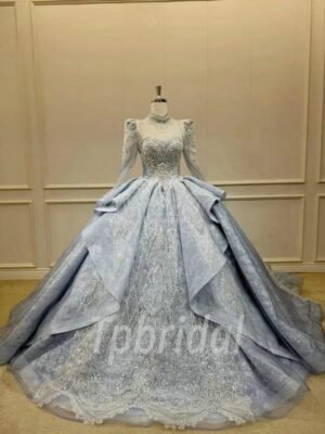 grey wedding gown 1167-001