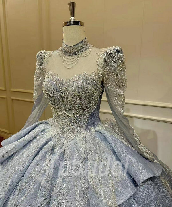 grey wedding gown 1167-002