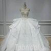 high neck wedding dress 1156-001