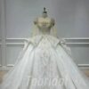 long sleeve lace ball gown wedding dress 1157-001