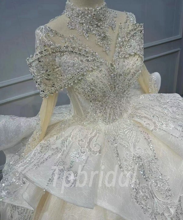 princess long sleeve wedding dress 1166-002