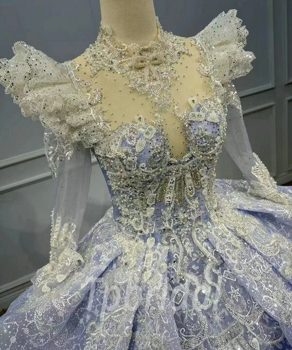 purple lace wedding dress 1161-002