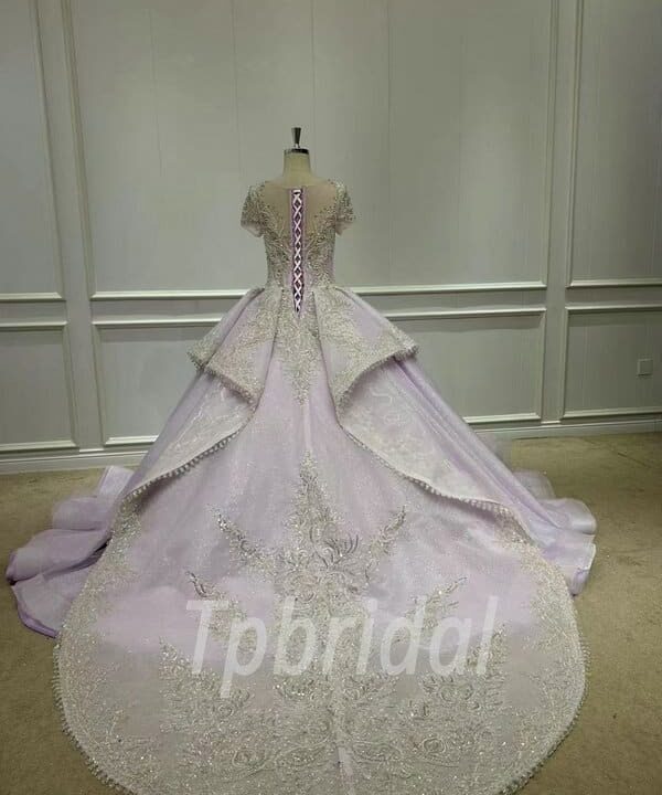 purple lace wedding dress 1164-003