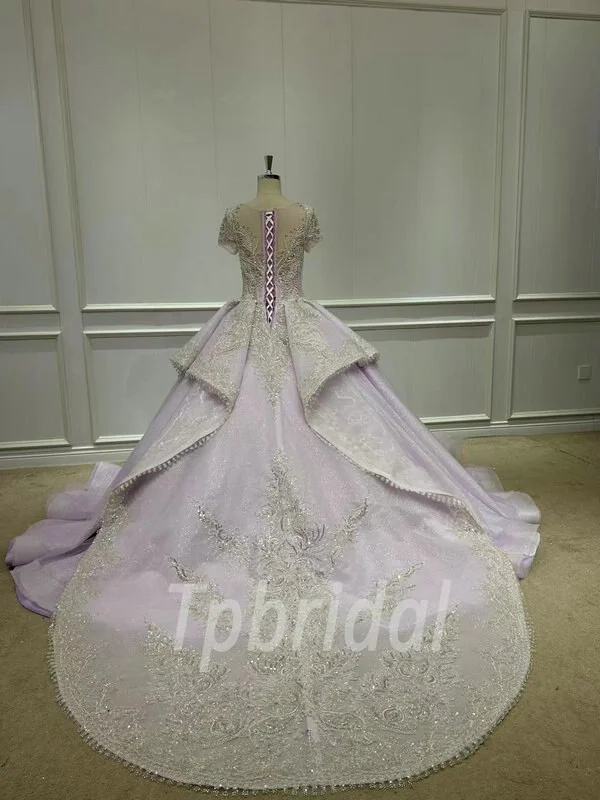 purple lace wedding dress 1164-003