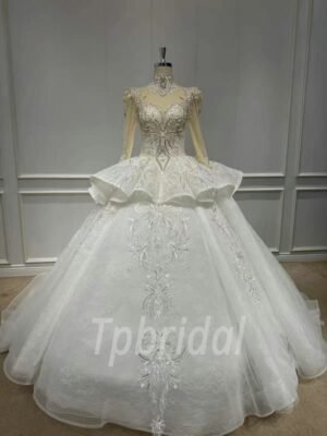 white ball gown wedding dress 1168-001