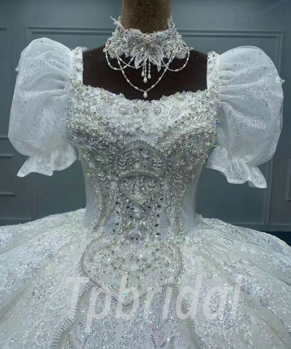 short sleeve lace wedding dress 1171-001