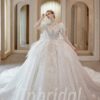 ball gown wedding dress with cape 1172-004