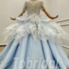 flower girl dress baby blue 1182-001