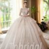 long sleeve sweetheart wedding dress 1180-004
