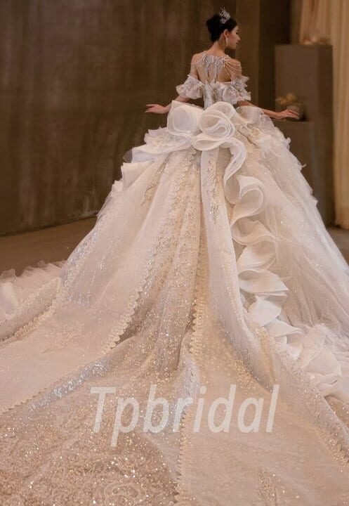 monarch train wedding dress 1175-003