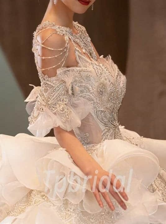 monarch train wedding dress 1175-006