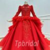 red flower girl dress 1185-04
