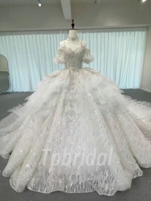 ball gown wedding dress with bling 1194-008