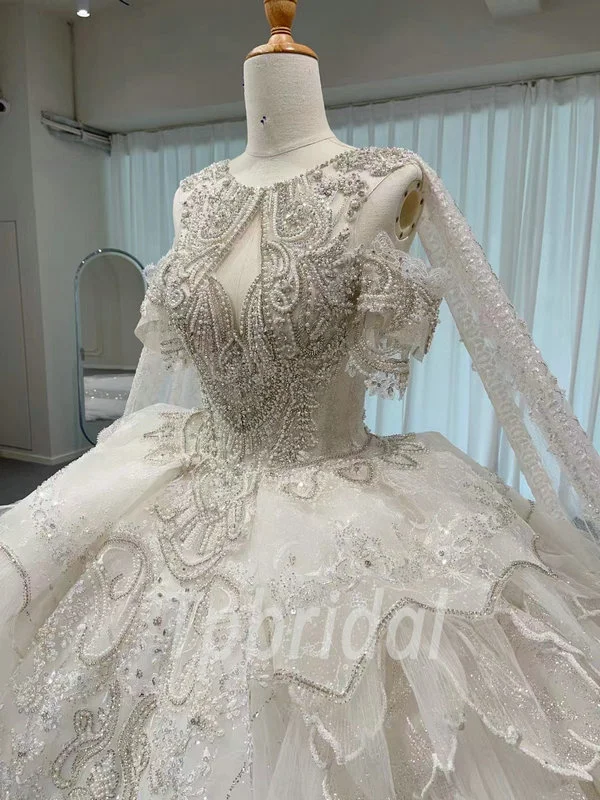 cape wedding dress 1198-001