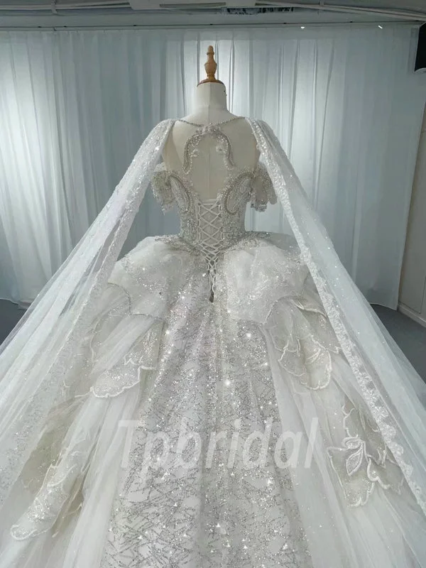 cape wedding dress 1198-002