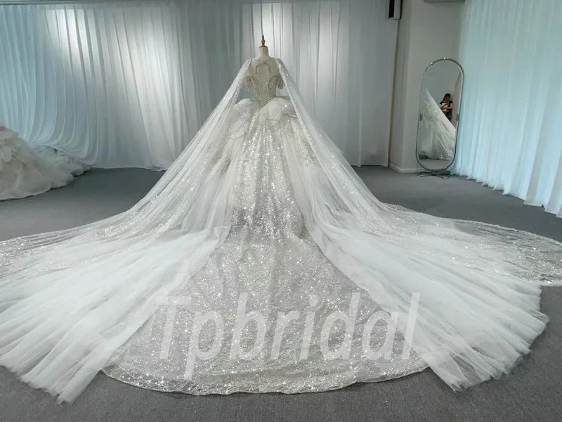 cape wedding dress 1198-003