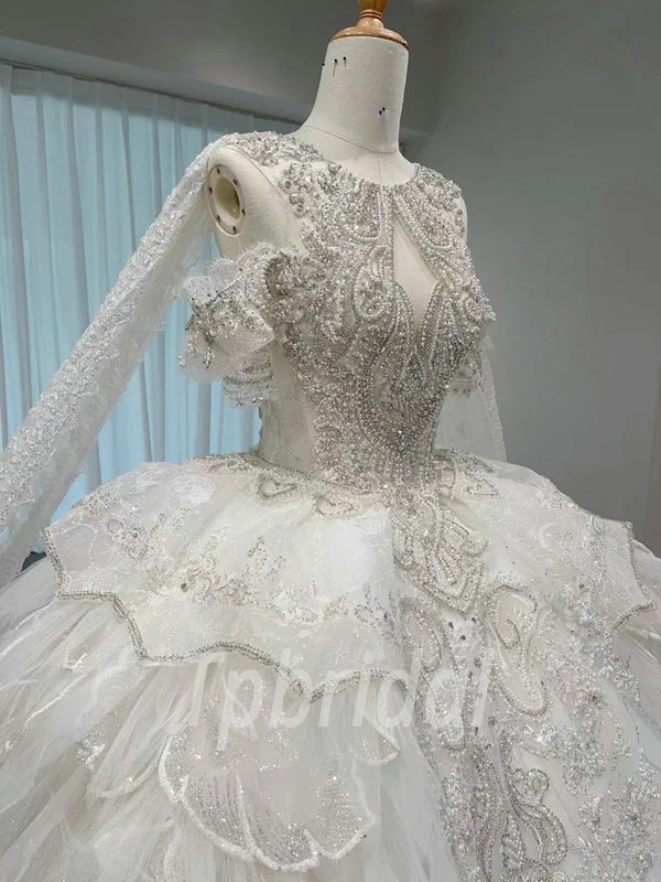 cape wedding dress 1198-005