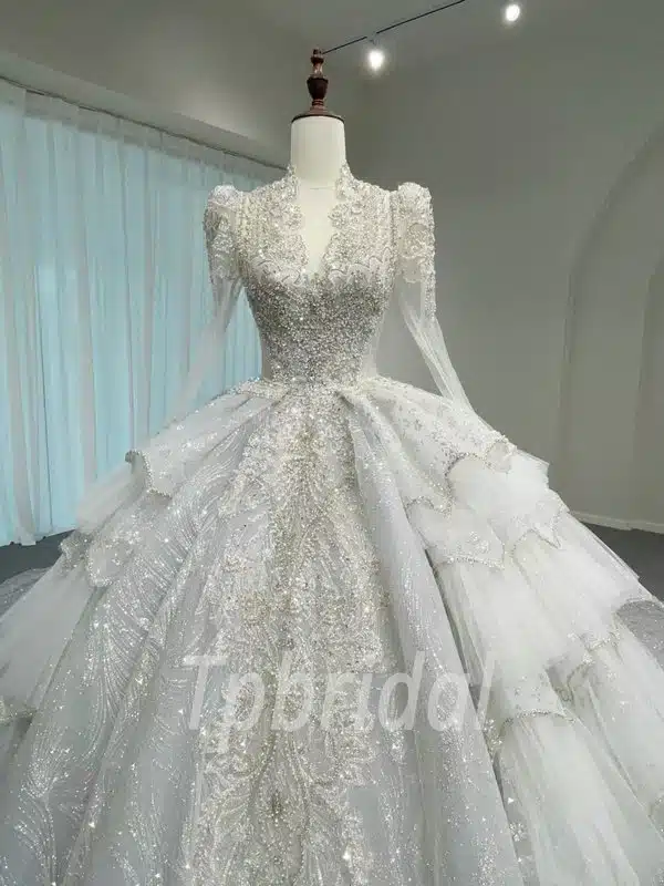 dusty blue wedding dress 1196-001