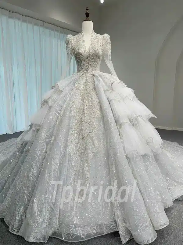dusty blue wedding dress 1196-003