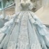 sky blue wedding dress 1201-001
