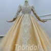 champagne gold flower girl dress 1211-001